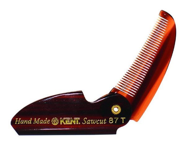 Kent 87T Folding Pocket Mustache Comb (117mm/4.6in)